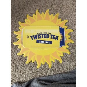 Twisted Tea Hard Iced Tea Sun Can Metal Tin Sign  17” MANCAVE Bar